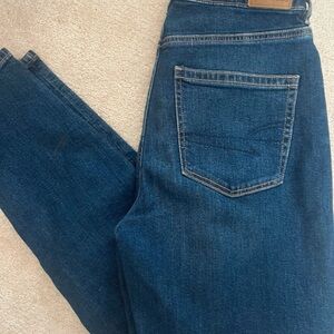 American Eagle Outfitters Dark Blue Straight Leg Jeans